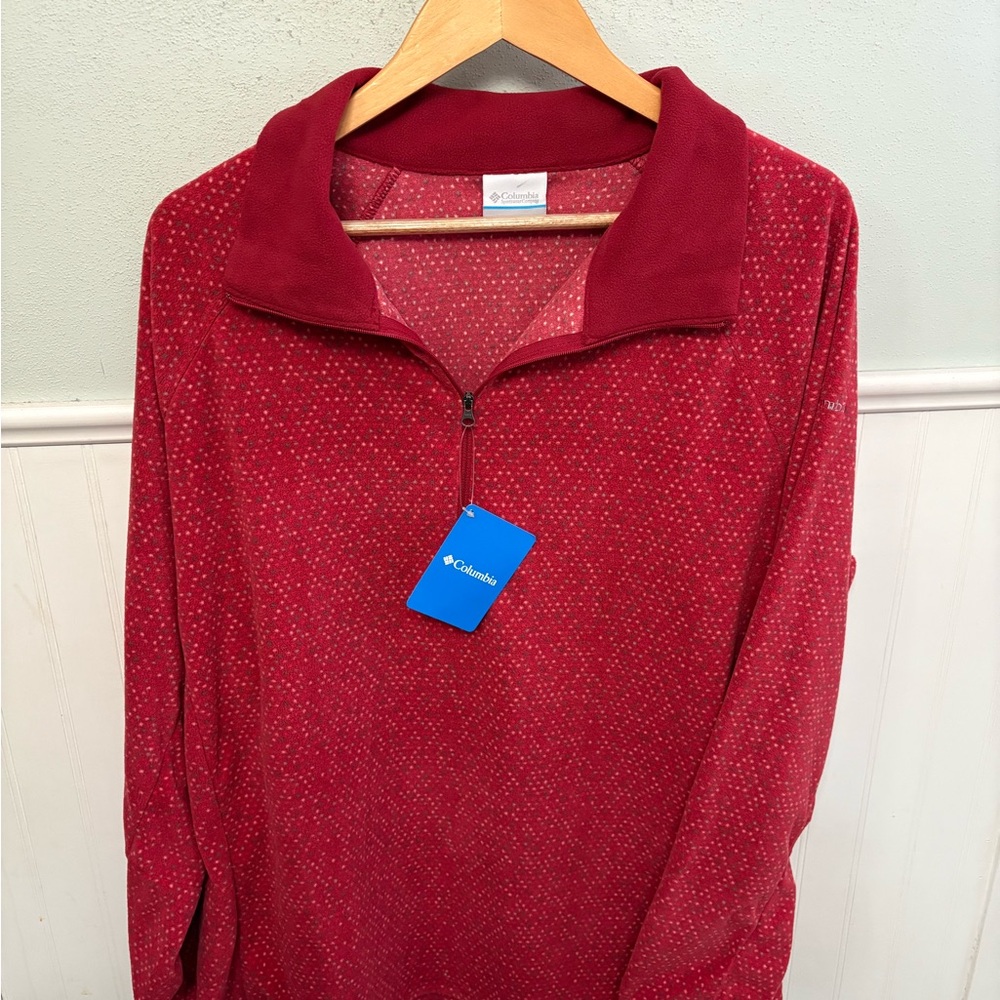 Columbia Women’s sweatshirt 1/4 zip red color size 2XL